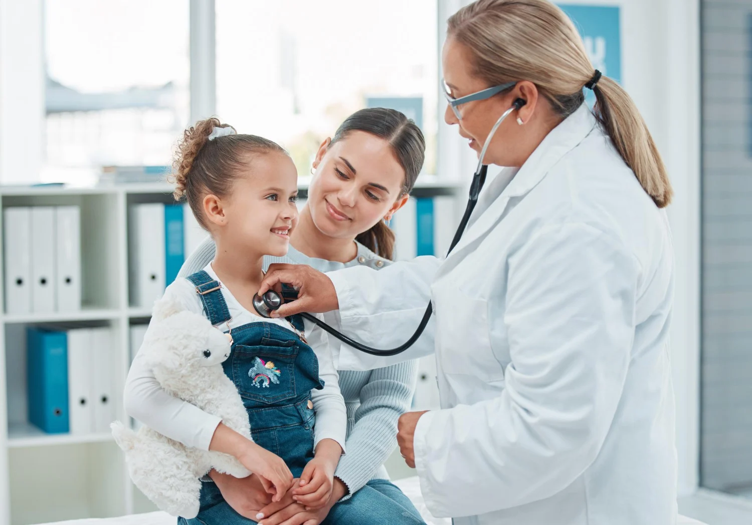 Family receiving compassionate healthcare